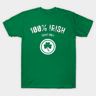 100% Irish Funny St Patricks Day T-Shirt